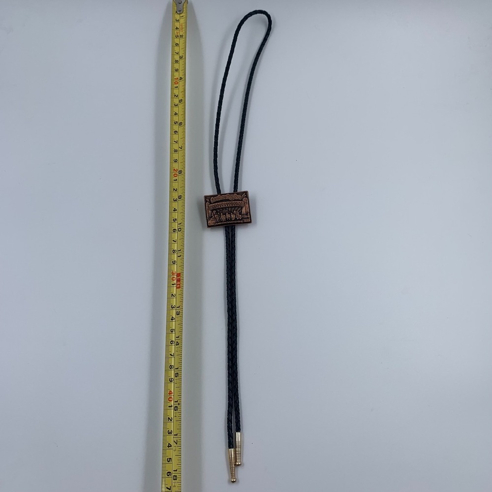 Handmade Great Platte River Road Archway Monument Bolo Tie Nebraska Pioneer - Picture 5 of 6